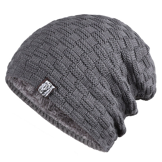 Tiger Label Fleece Warm Men's Hat - myETYN