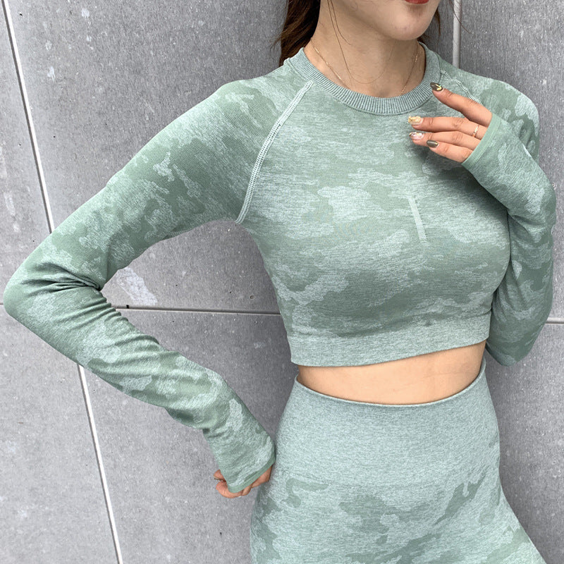 Camouflage sports top