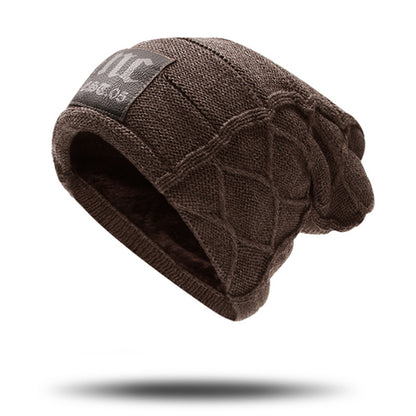 Winter Double Layer Fleece Thickened Men's Wool Knitted Hat - myETYN