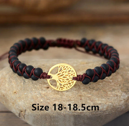 Natural Agate Beads, Hand-woven Yoga Friendship Lover Bracelet