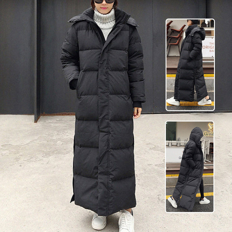 Winter Long Coat – Warm Hooded Thickened Parka Jacket for Women
