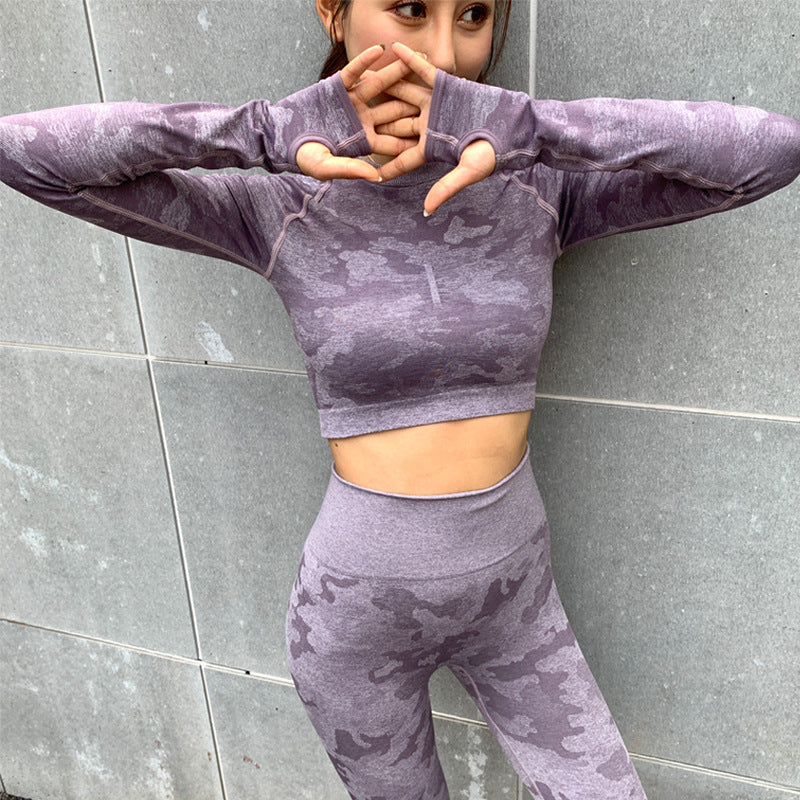 Camouflage sports top