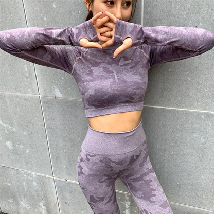 Camouflage sports top