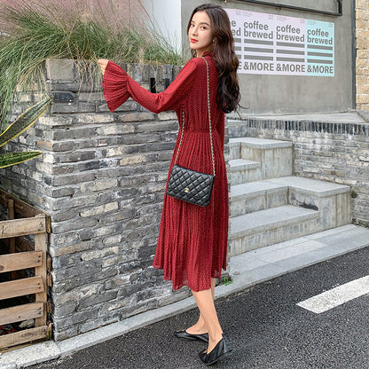 Polka Dot Chiffon Dress