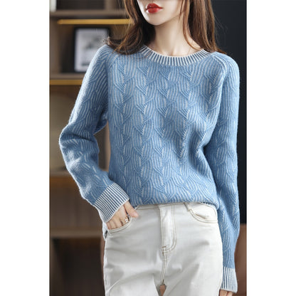 Women’s Round Neck Thickened Cashmere Pullover Sweater