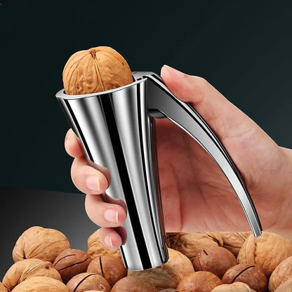 Zinc Alloy Pecan Nut Cracker Walnut Nutcracker Pine Cascanueces Sheller Funnel Frosted Grips Pliers Clamp Kitchen Gadgets - myETYN