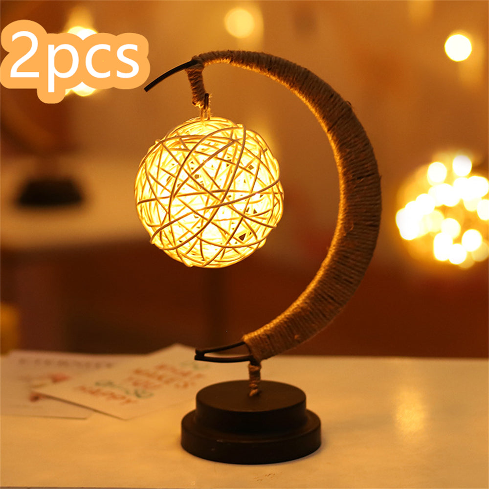 Led Moon Light Wrought Iron Ornament Light Star Shape Copper Wire Light Decorative Light USB Battery - myETYN