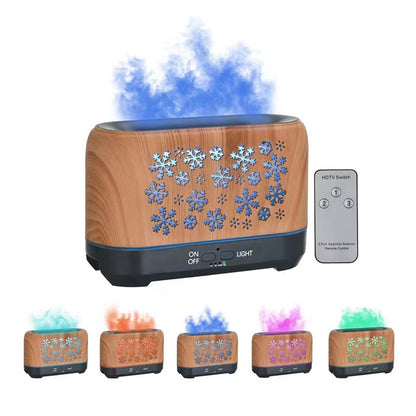 Christmas Snowflake Pattern Humidifier Household Colorful Aromatherapy Humidifier Atmosphere Colorful Diffuser - myETYN