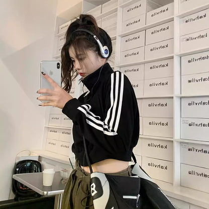 Black Sports Slim Fitting Top