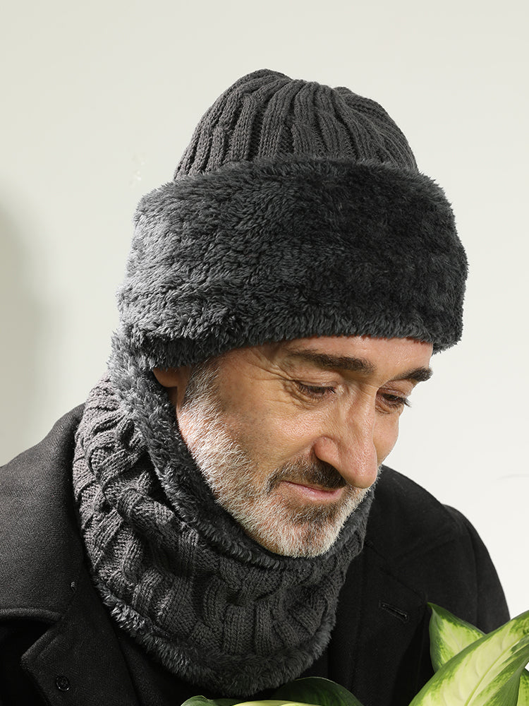 Woolen Hats For Middle-aged And Elderly Men In Winter Thicken Men's Knitted Hats For The Elderly - myETYN