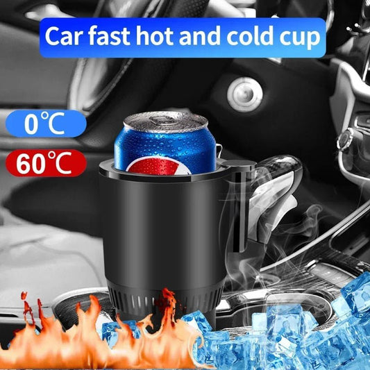 2 In1 Car Heating Cooling Cup 12V Smart Car Cup Holder Digital Temperature Display Drink Cup Warmer Cooler Mini Car Refrigerator - myetyn