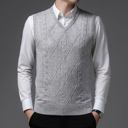 Warm Cashmere Waistcoat For Middle-aged And Elderly Dad - myETYN