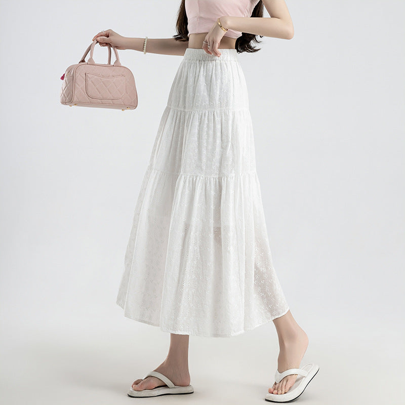 A- Line Mid-length Umbrella Skirt