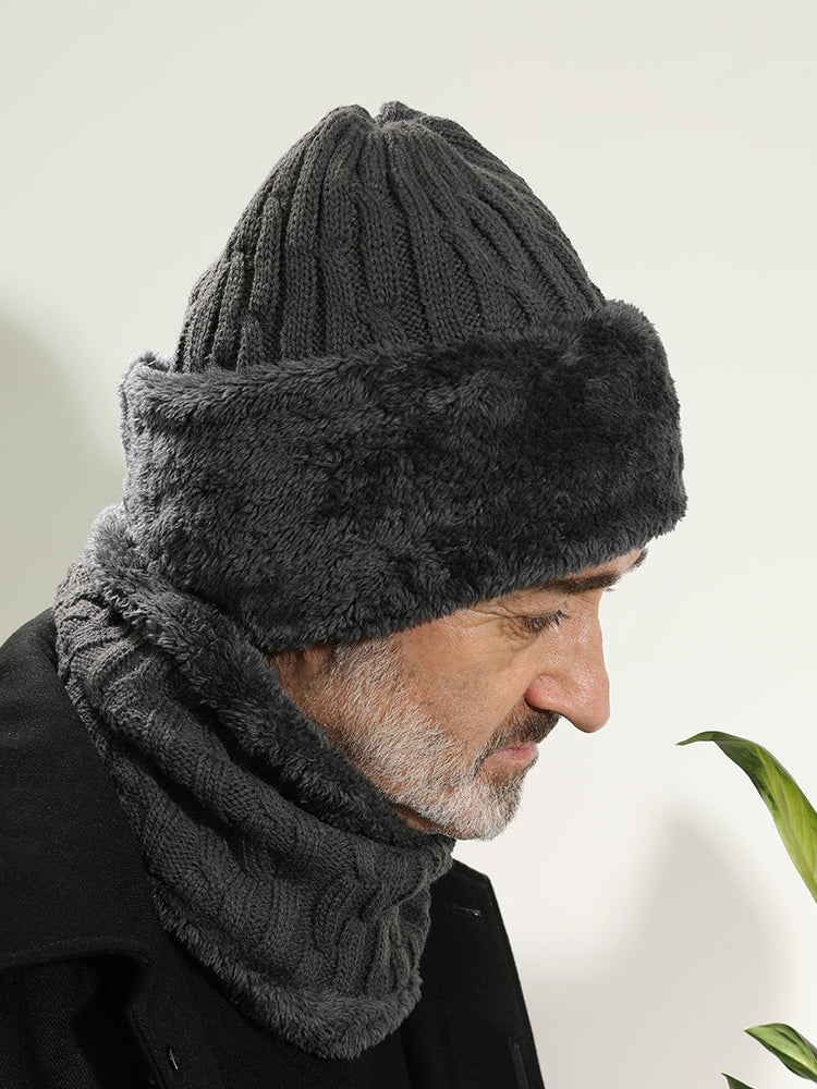 Woolen Hats For Middle-aged And Elderly Men In Winter Thicken Men's Knitted Hats For The Elderly - myETYN