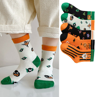 Children's Fashion Simple Halloween Tube Socks