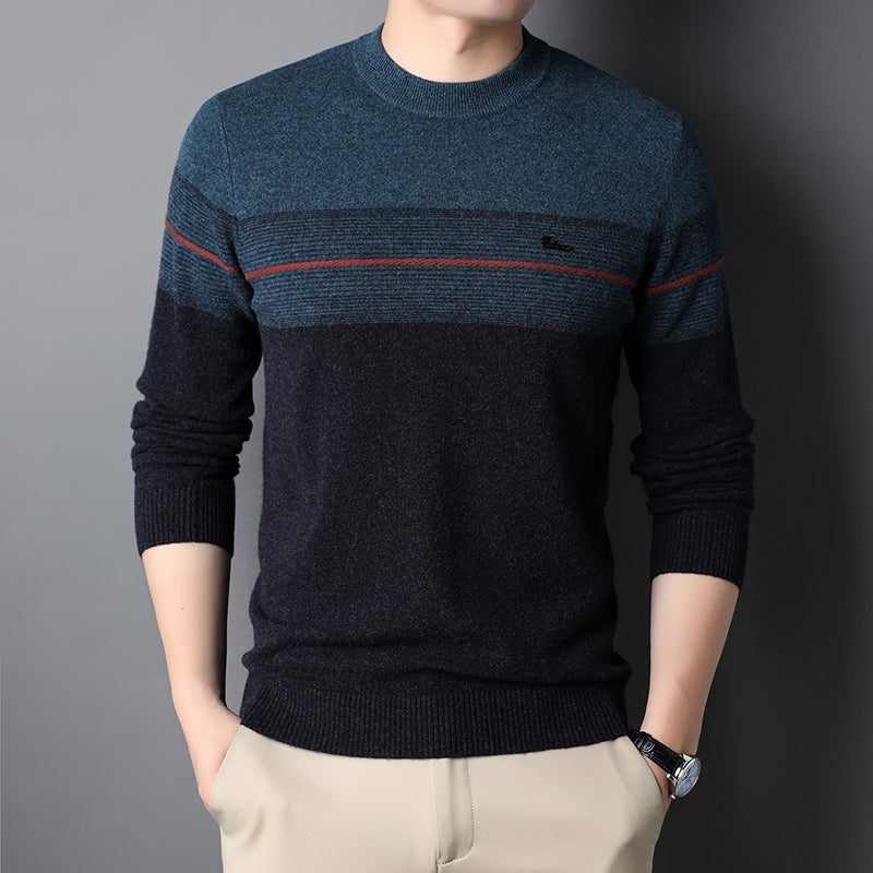 Men's Pure Wool Sweater Crewneck Knitted Sweater - myETYN