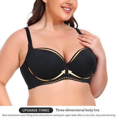 Seamless Light-reflecting Push-up Wired Adjustable Bra