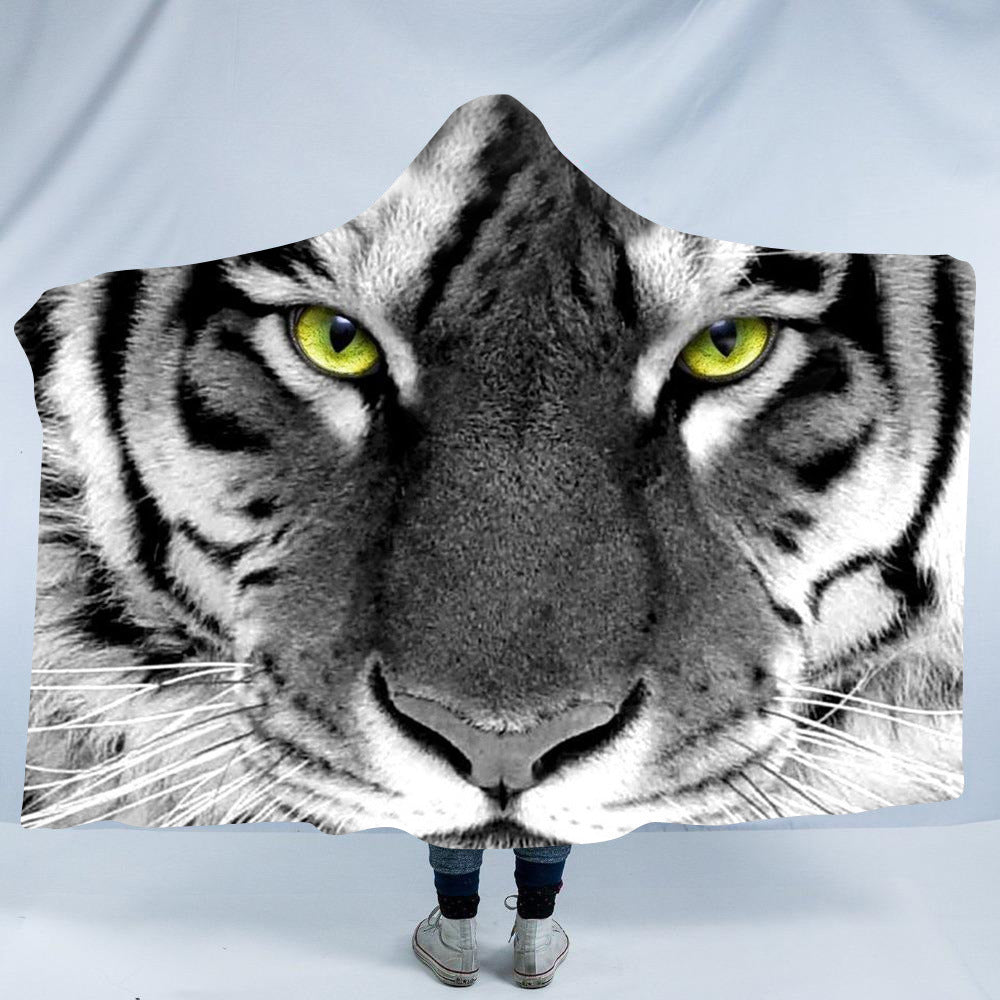 Double-Layer Tiger Plus Velvet Sofa Blanket: Perfect for Home Leisure and Laziness