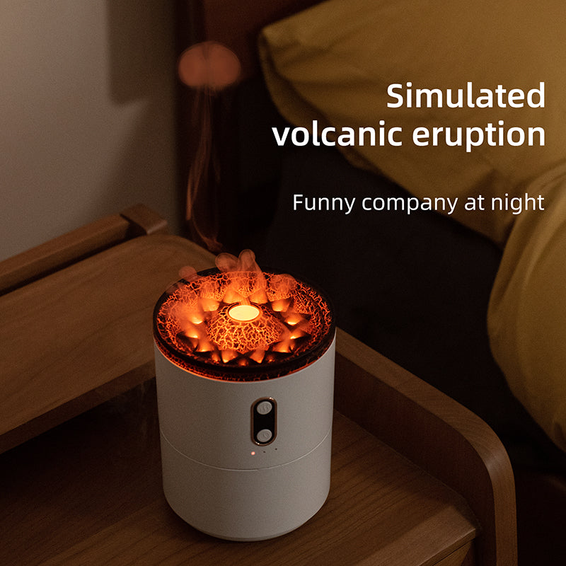 Volcanic Flame Aroma Essential Oil Diffuser USB Portable Jellyfish Air Humidifier Night Light Lamp Fragrance Humidifier - myETYN