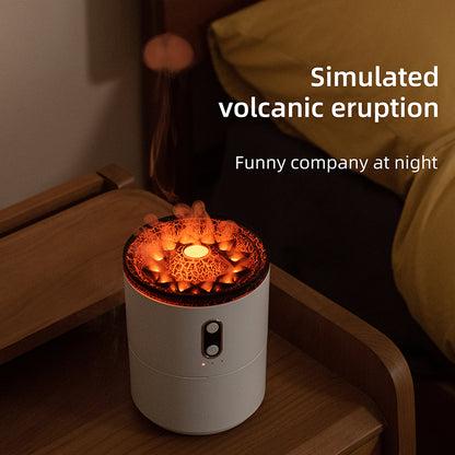 Volcanic Flame Aroma Essential Oil Diffuser USB Portable Jellyfish Air Humidifier Night Light Lamp Fragrance Humidifier - myETYN