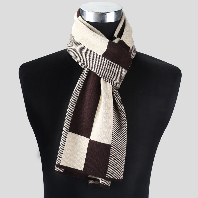 Plaid men scarf knitted scarf - myETYN