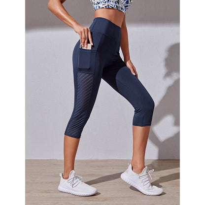 Pocket Slim Fit Cropped Yoga Pants - myETYN