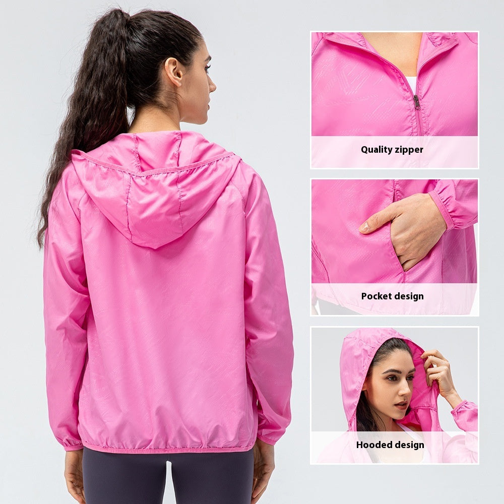 Women's Outdoor Sports Skin Trench Coat Waterproof Windproof Lightweight Breathable Quick-drying