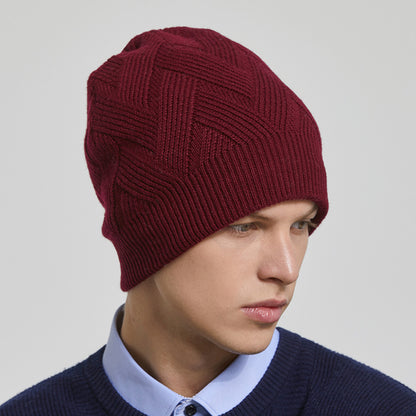 Basic Men's Outdoor Fleece Warm Knitted Hat - myETYN