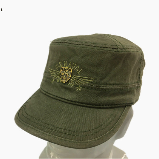 United Front Army Fan Flat Cap Cotton Duck Tongue Short Zhan Hat - myETYN