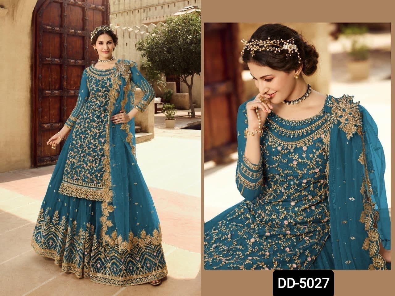 Elegant Semi-Stitched Suit with Intricate Embroidery