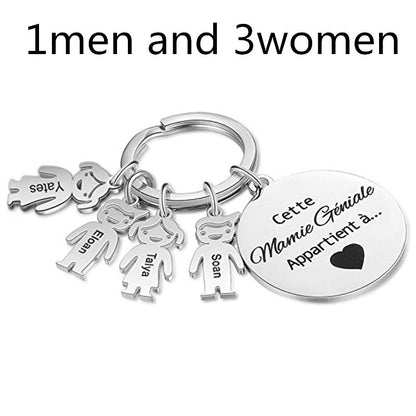 Stainless Steel Boy And Girl Keychain - myETYN