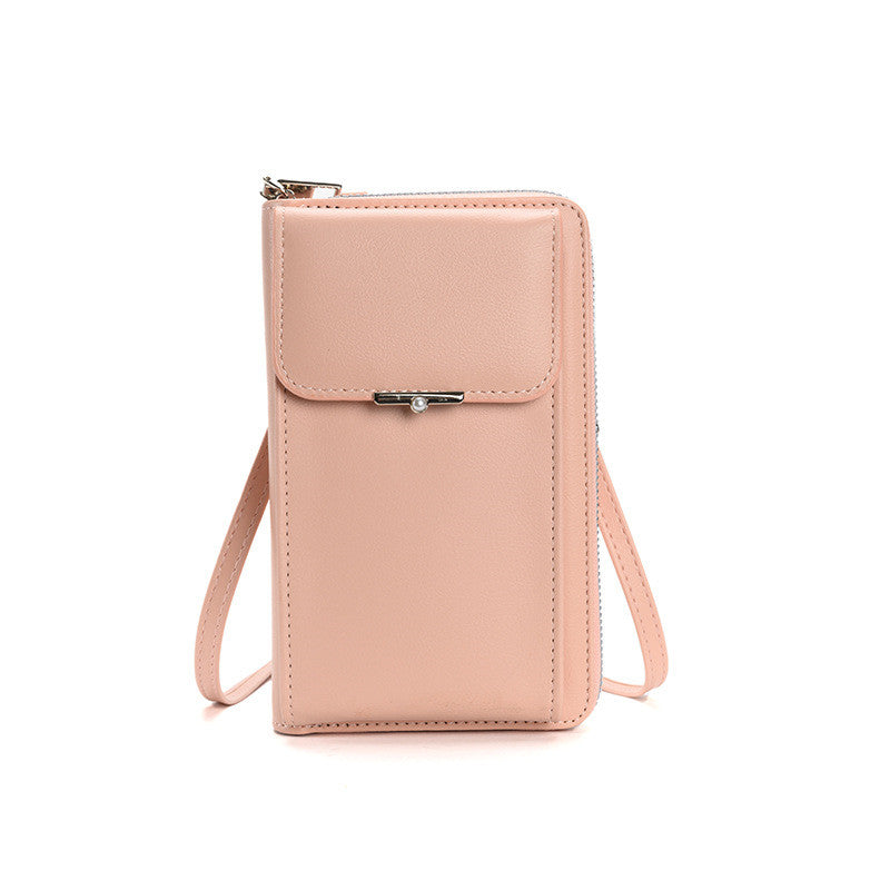 Fashion Large Capacity Mobile Phone Bags Women Small Zipper Crossbody Shoulder Bag Long Wallet - myETYN