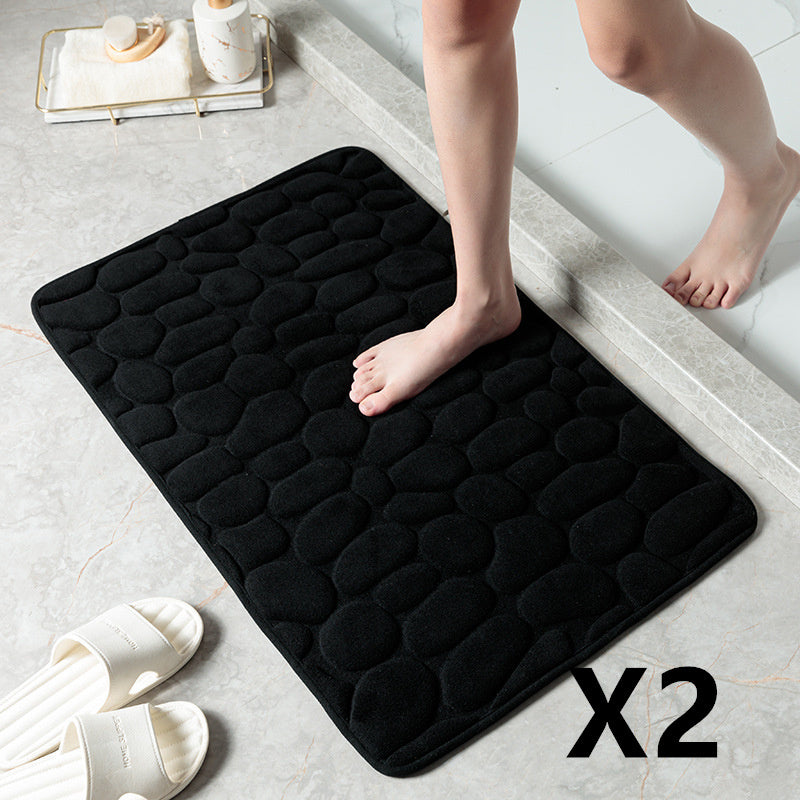 Pebble Stone Bathroom Carpet Toilet Floor Mat Door Mat