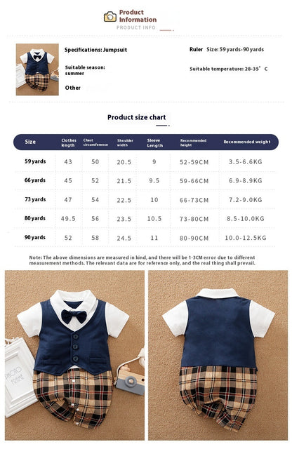 Summer Baby Boy Gentleman Jumpsuit