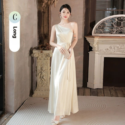 Summer Champagne Niche High-End Dress