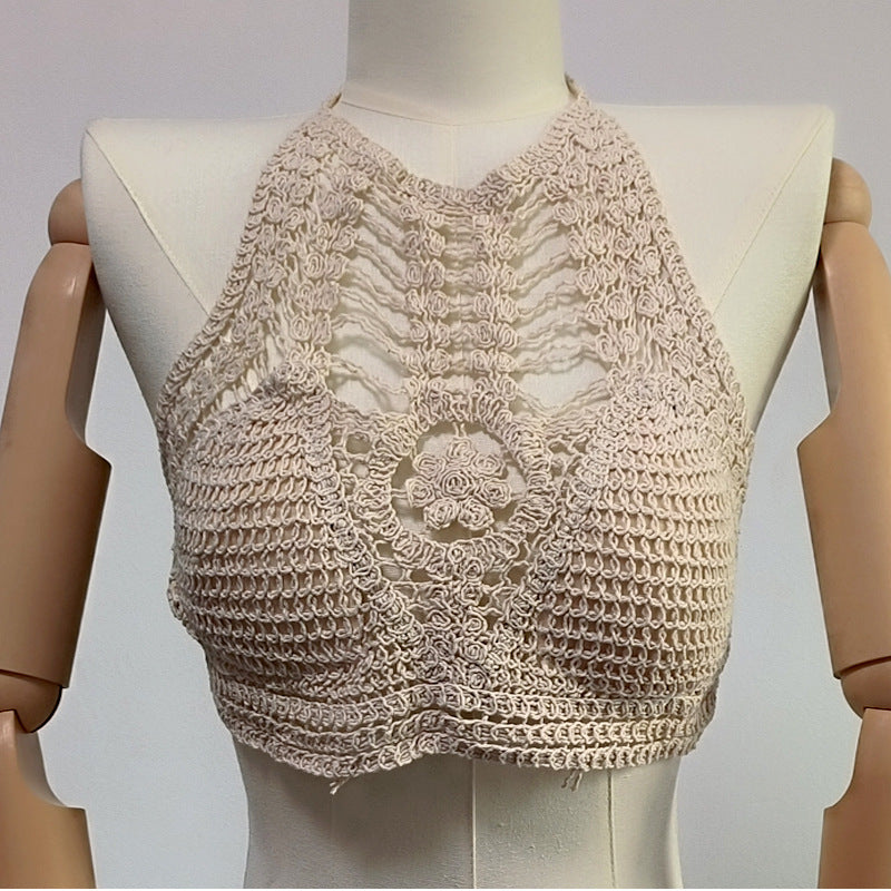 Women's Cotton Embroidered Hollow Lace Vest