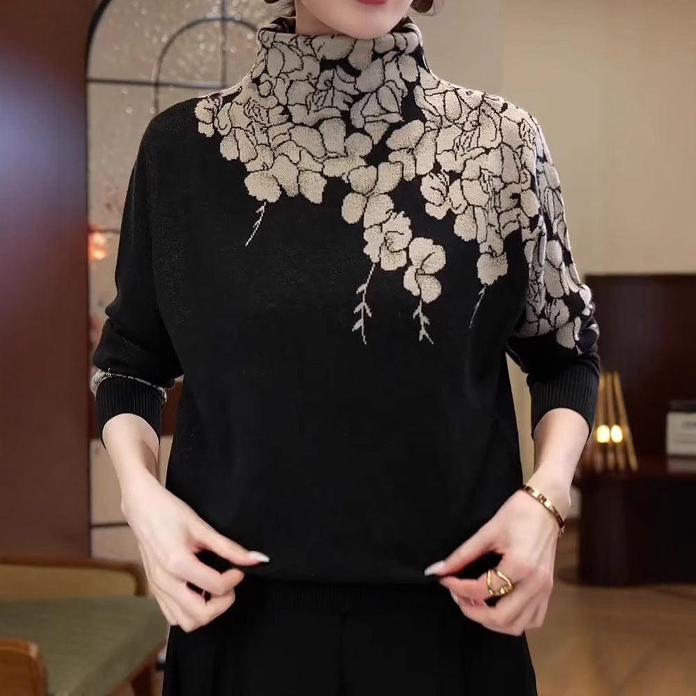 Women's Korean-style Socialite Style High-end Long-sleeved Sweater