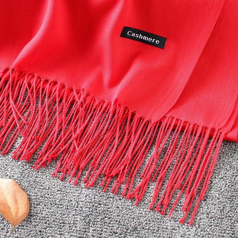 Fashion Simple Solid Color Tassel Scarf Shawl - myETYN