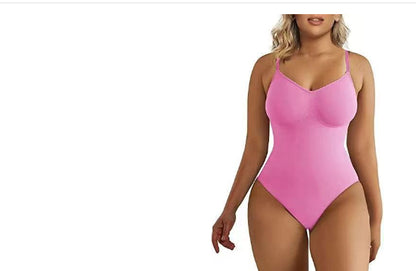 Women’s Simple Seamless Body Shaping Elastic Breasted Jumpsuit