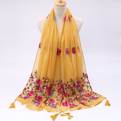 Fashion New Indian Style Classic Embroidered Scarf