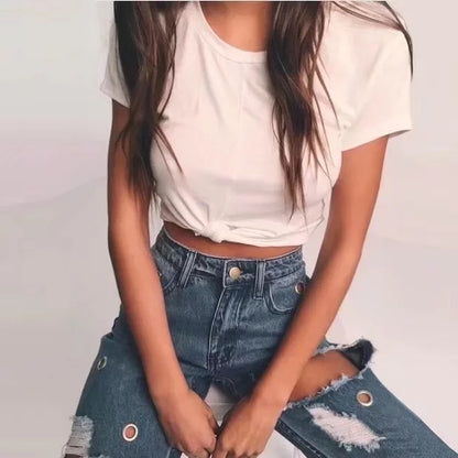 Hem knotted sports yoga top