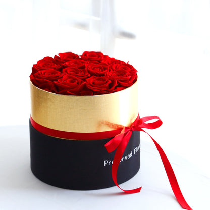 Eternal Roses In Box Preserved Real Rose Flowers With Box Set Valentines Day Gift Romantic Artificial Flowers - myETYN