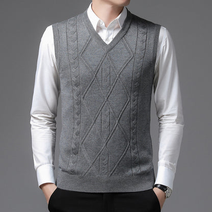 Warm Cashmere Waistcoat For Middle-aged And Elderly Dad - myETYN