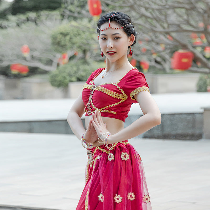 Wide Leg Pants Performance Indian Dance Costume