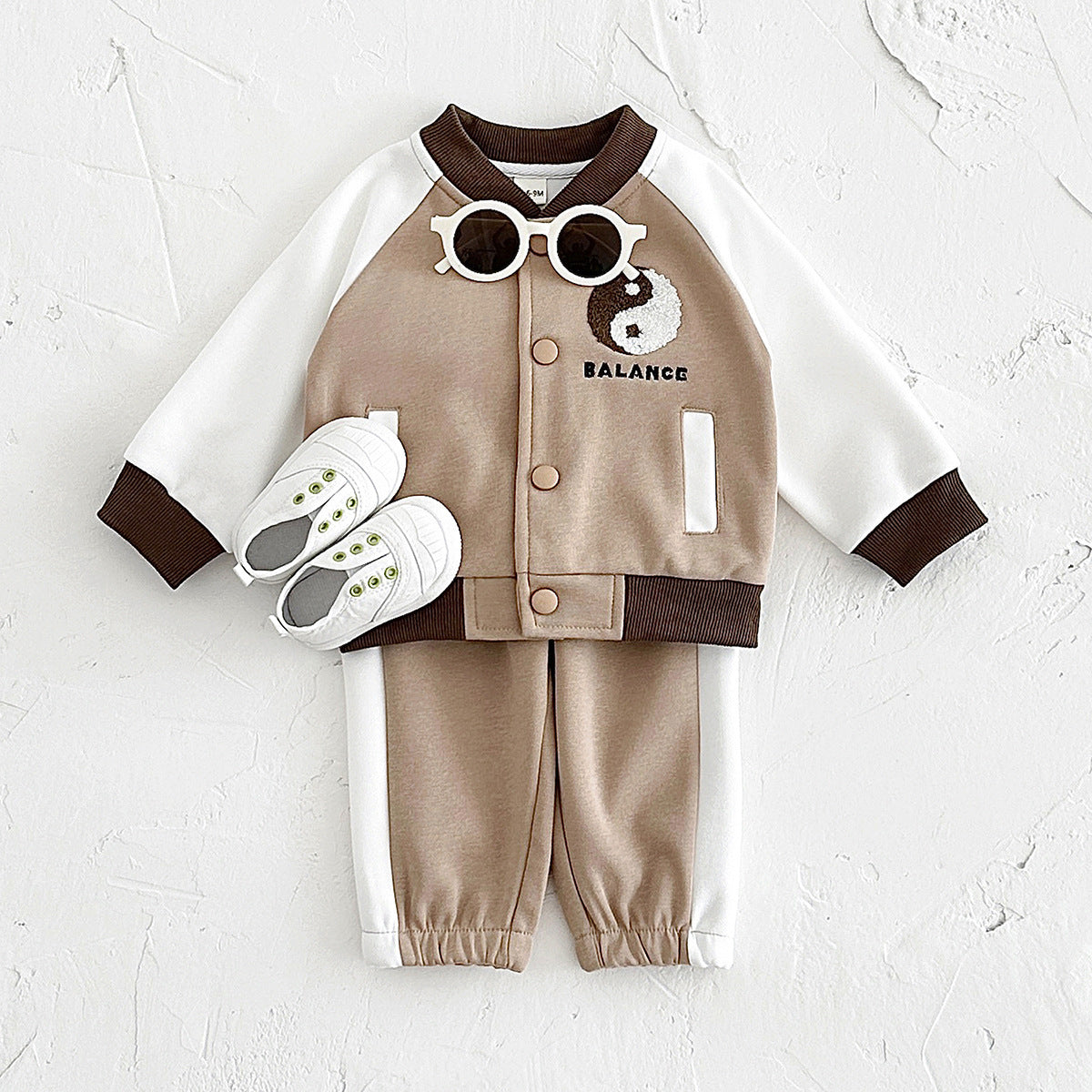 Children's Baseball Uniform Coat Trousers Suit Versatile Korean Casual Baby Autumn Jacket