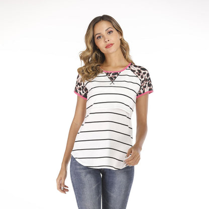 Women Maternity Breastfeeding Tops Short Sleeve - myETYN