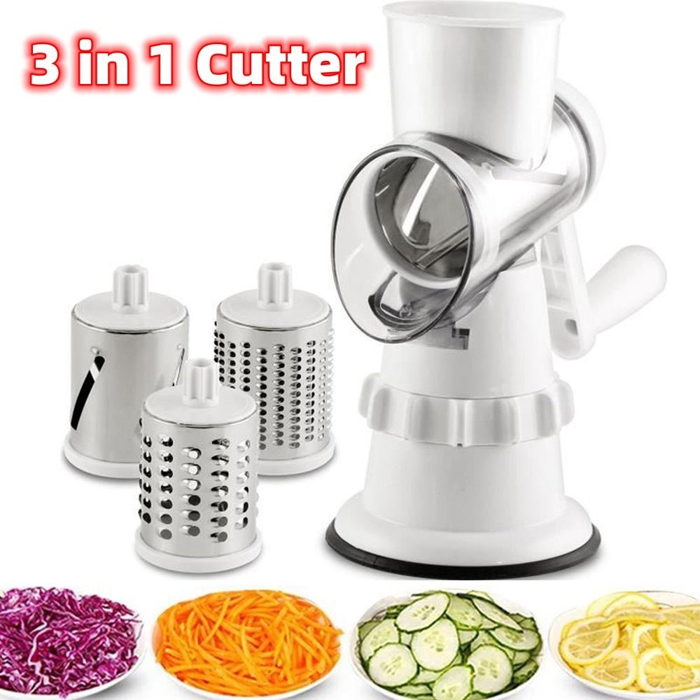 3 In 1 Vegetable Slicer Manual Kitchen Accessories Grater For Vegetable Cutter Round Chopper Mandolin Shredder Potato Home Kitchen Supplies Kitchen Gadgets - myetyn