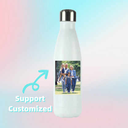 Personalized DIY Stainless Steel Vacuum Flasks 500ml Portable Car Stainless Steel Water Bottle Large Capacity Travel Thermal Mug - myETYN