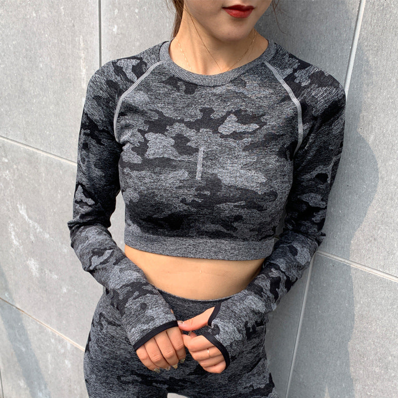 Camouflage sports top