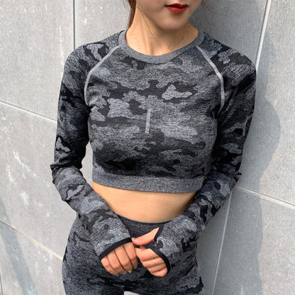 Camouflage sports top
